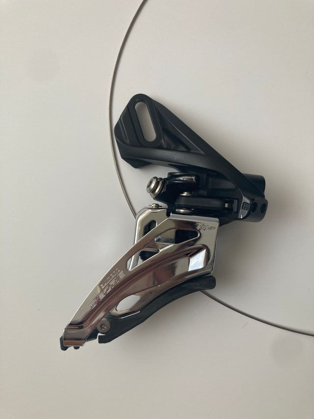 deragliatore anteriore mtb 2X manettino Shimano XT