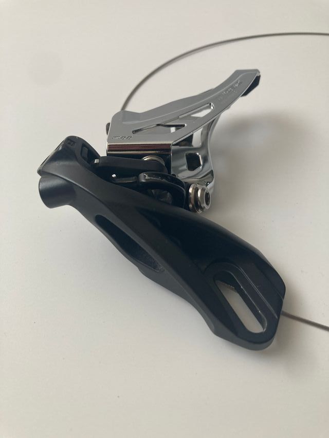 deragliatore anteriore mtb 2X manettino Shimano XT