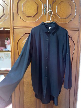 Camisa negra manga larga