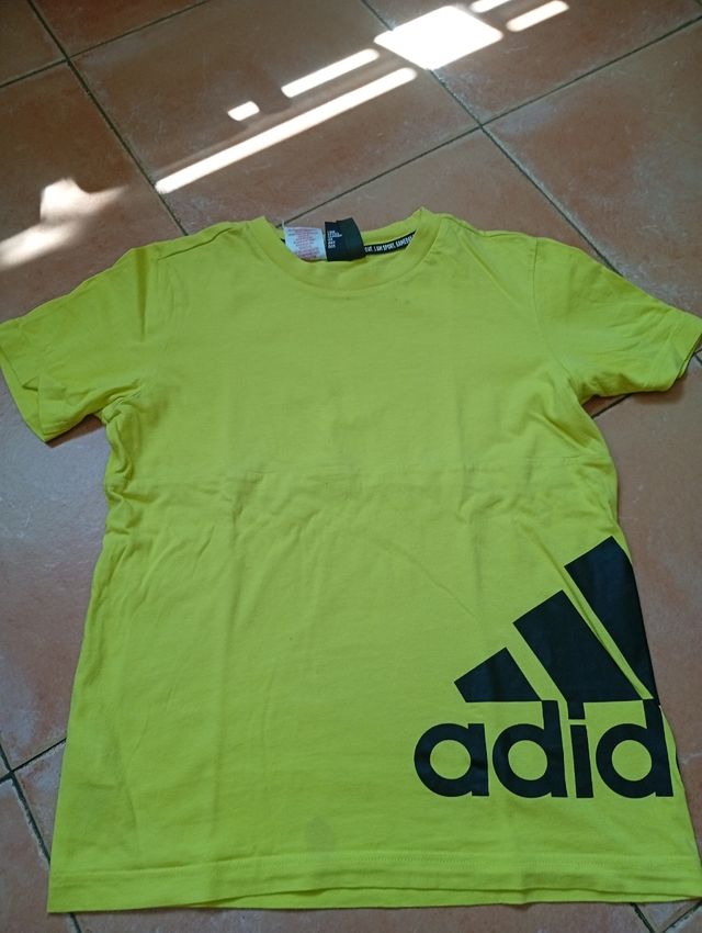 Camiseta Adidas amarilla niño