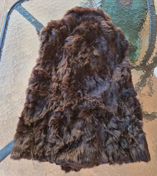 Chaleco marrón pelo conejo