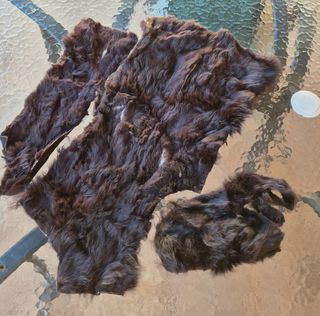 Chaleco marrón pelo conejo