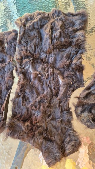 Chaleco marrón pelo conejo