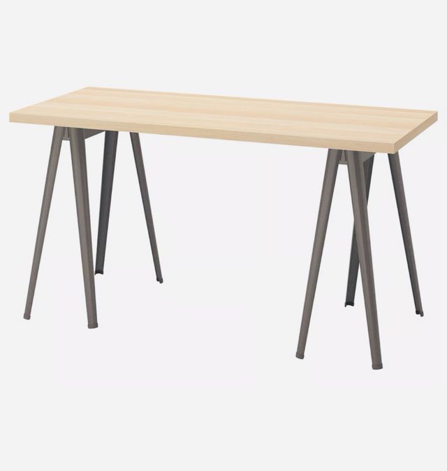 Mesa escritorio madera - patas metal