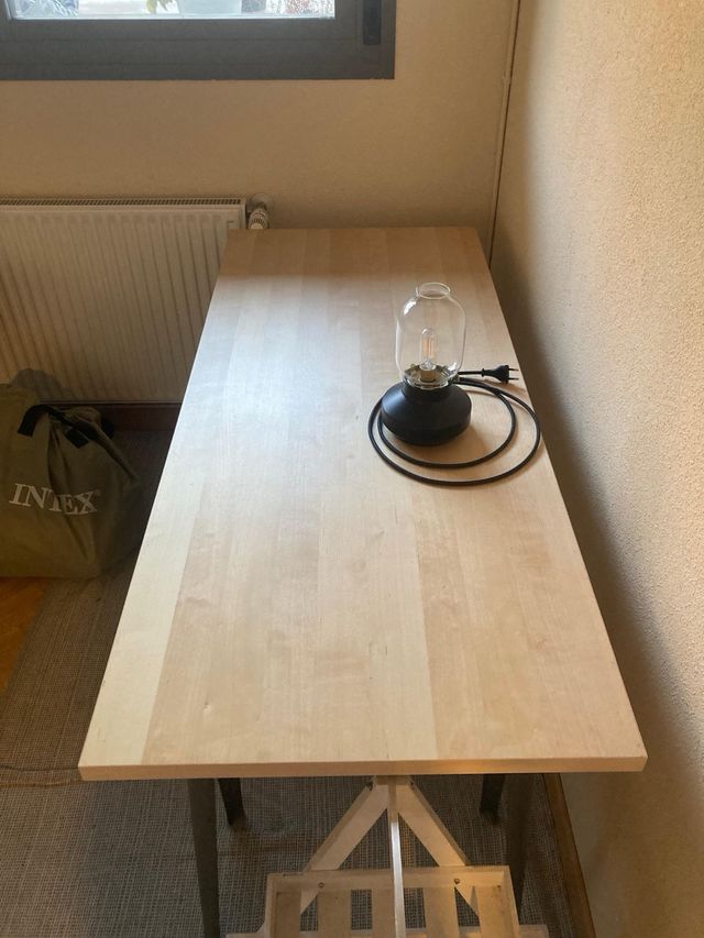 Mesa escritorio madera - patas metal