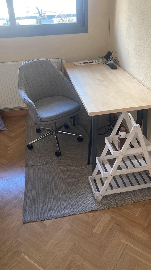 Mesa escritorio madera - patas metal