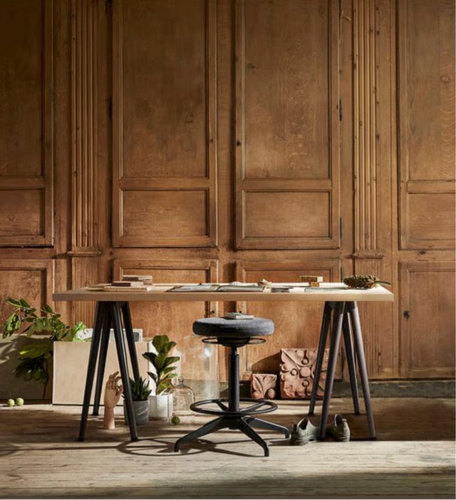 Mesa escritorio madera - patas metal