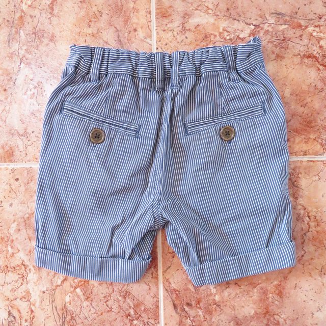 Shorts niño rayas azul marino 4-5 años