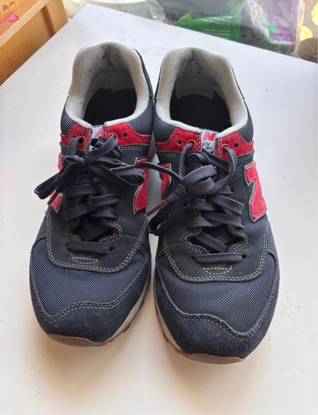 Zapatillas New Balance 574 Azul Marino-Rojo