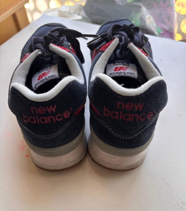 Zapatillas New Balance 574 Azul Marino-Rojo