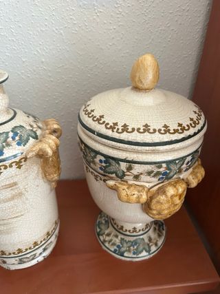 Jarrones vintage ceramica Segovia antiguos