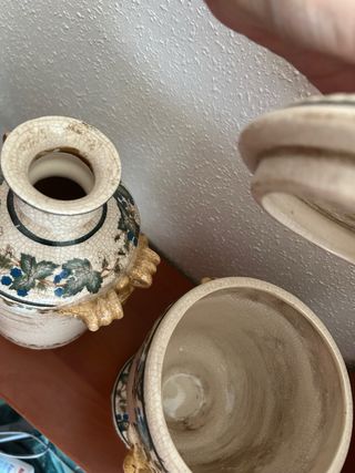 Jarrones vintage ceramica Segovia antiguos