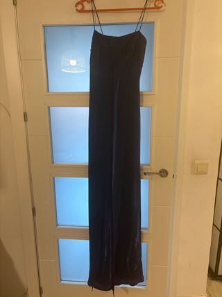 Vestido largo azul fiesta