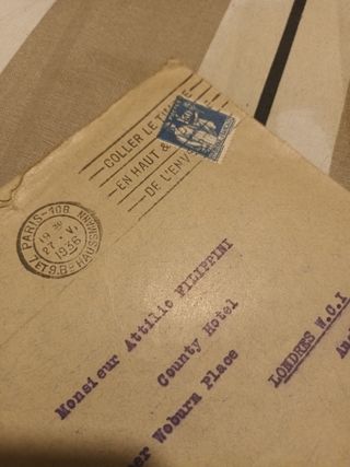 Busta postale Francia 1936