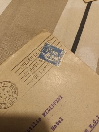 Busta postale Francia 1936