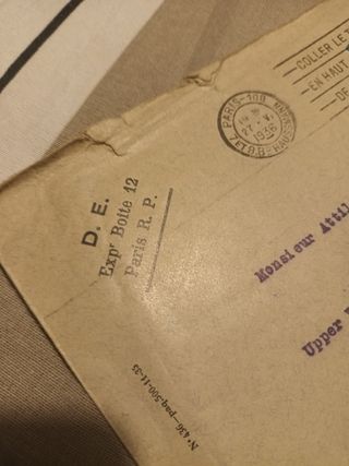 Busta postale Francia 1936