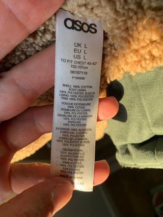 Parca ASOS verde talla L
