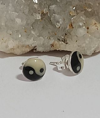 Pendientes Yin Yang plata 925