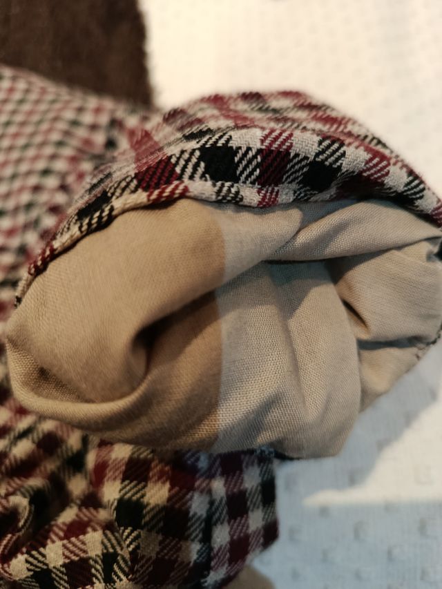 Chaqueta cuadros marrón-rojo