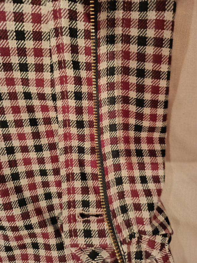 Chaqueta cuadros marrón-rojo