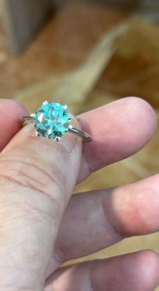 Anillo y pendientes moissanita 5.00Ct