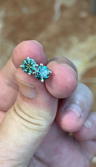 Anillo y pendientes moissanita 5.00Ct