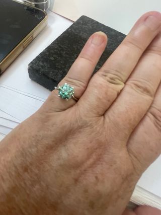 Anillo y pendientes moissanita 5.00Ct