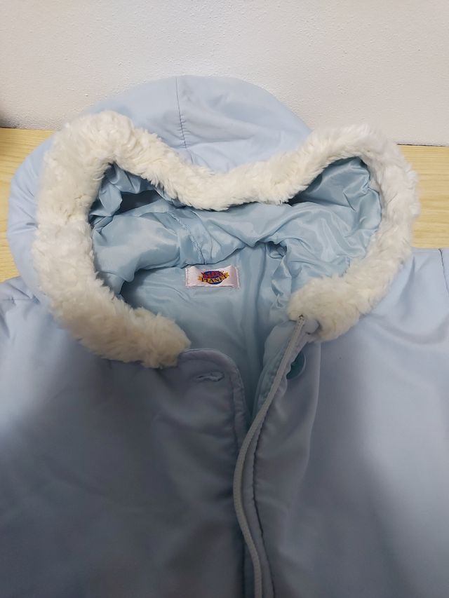 Giacca Invernale Azzurra con Cappuccio