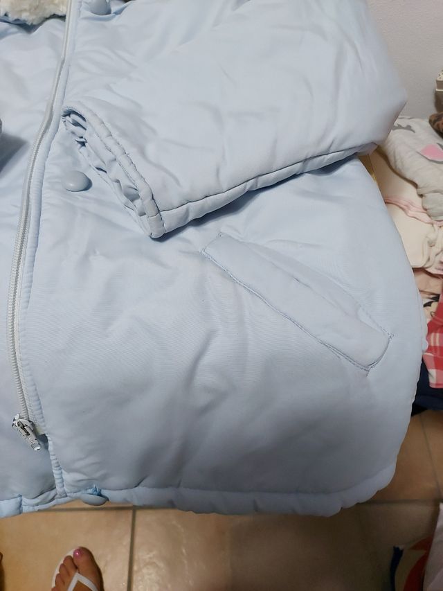 Giacca Invernale Azzurra con Cappuccio