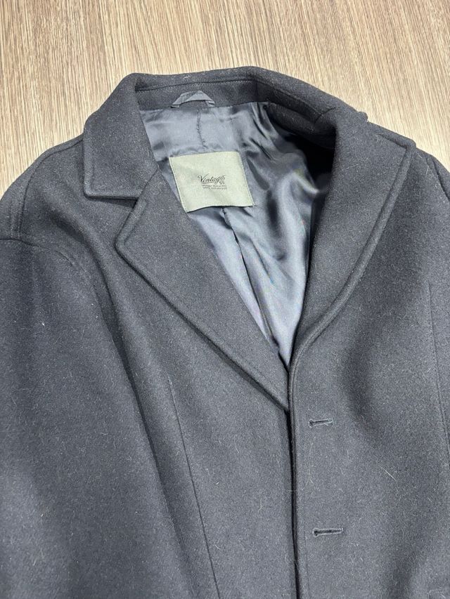 Abrigo lana-cachemir Ital negro