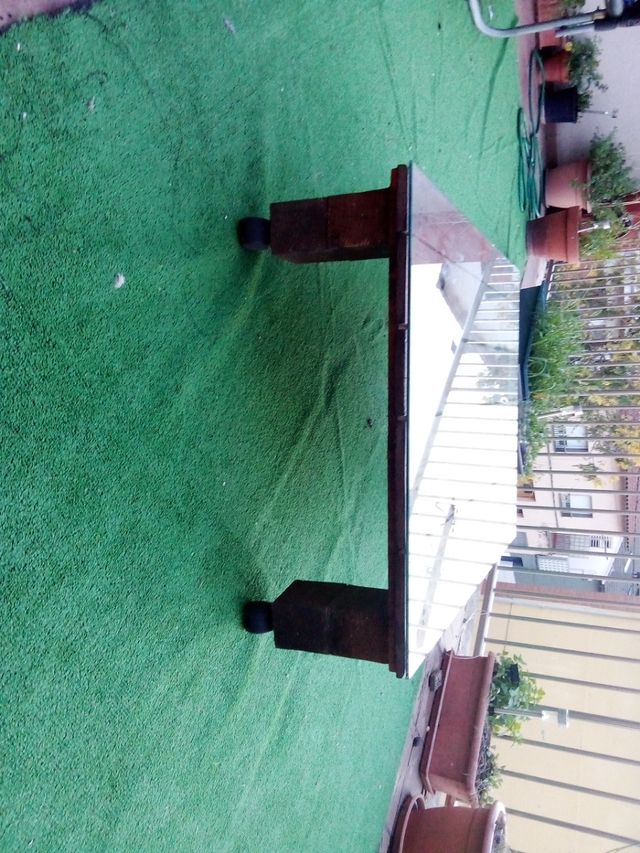 Mesa centro madera palet - cristal