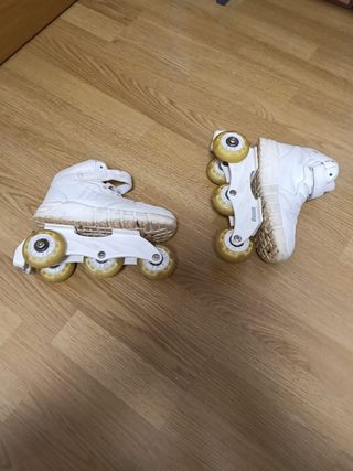 Patines niña - blancos Mustang talla 34 