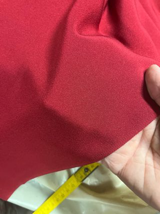 Tessuto raso rosso - scampolo