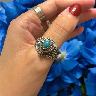 Anello cuore vintage argento porta veleno