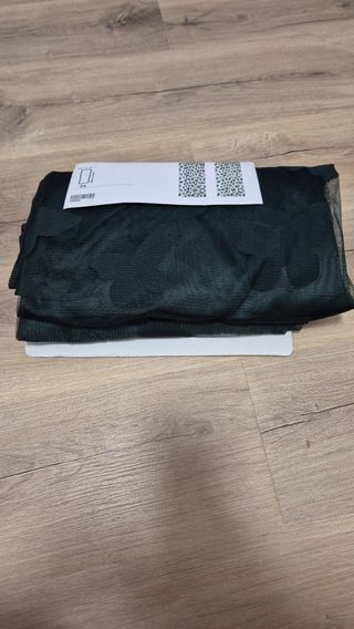 Visillo tul verde Ikea - 2 uds