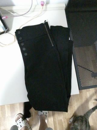 Pantalones Zara negros - tiro alto