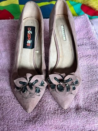 Zapatos Corina tacón rosa