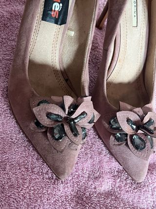 Zapatos Corina tacón rosa