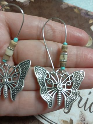 Pendientes Mariposa Plata