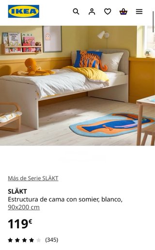 Cama IKEA juvenil blanca. Precio no negociable
