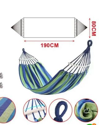 Hamaca azul y verde - Jardín & Camping