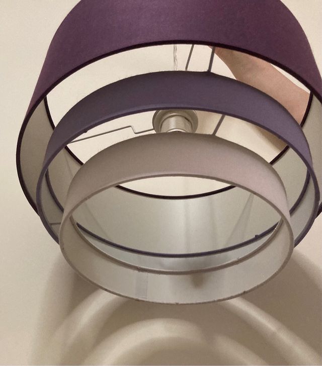 Lámpara dormitorio - Gris y Morada