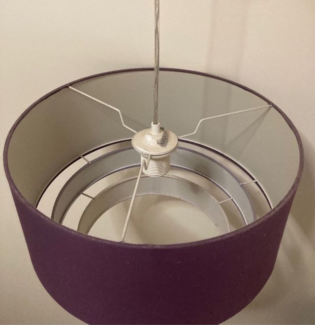 Lámpara dormitorio - Gris y Morada