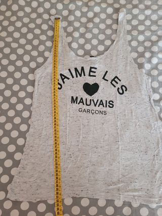 Canotta Grigia - J'aime les mauvais garçons. H&M