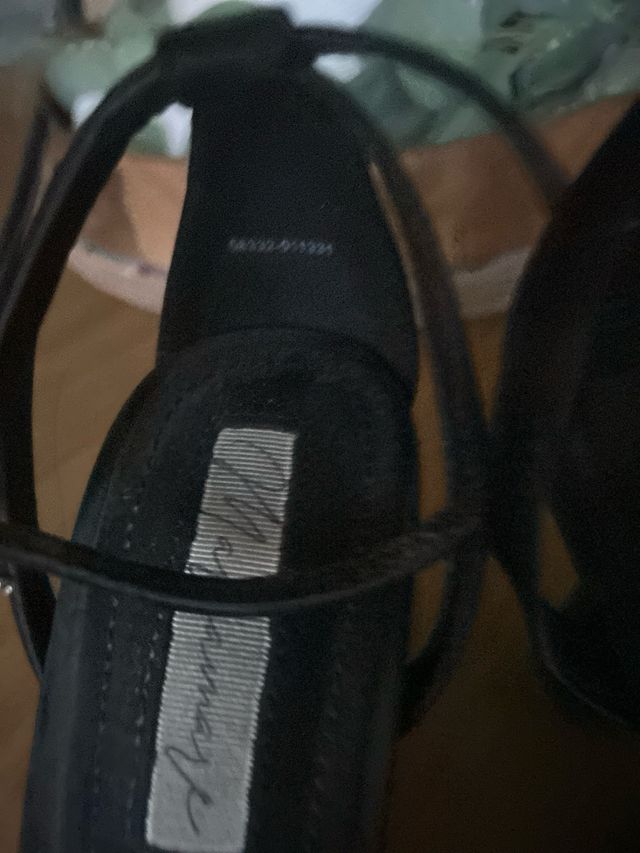 Sandalias negras tacón 41 de cocktel piel