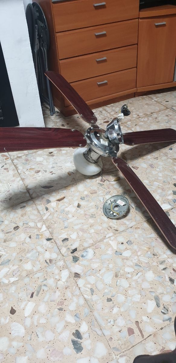 Ventilador techo madera 