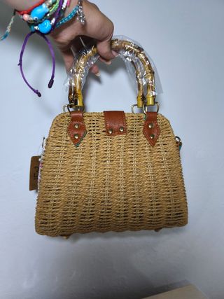 Bolso paja marrón