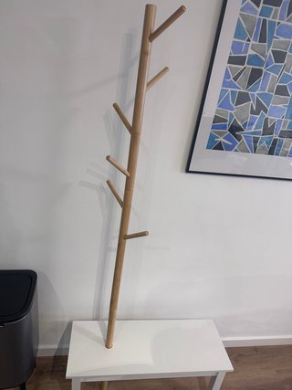 Perchero con banco bambú - 180cm