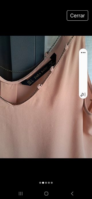 Blusa rosa palo cadenita escote