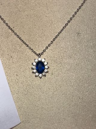 Collana Mabina Gioielli, gioiello blu con swaroski
